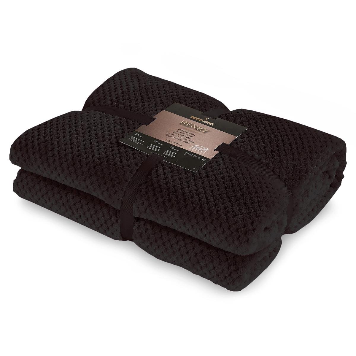 DecoKing DecoKing - Koc Henry - Czarny 170x210 cm