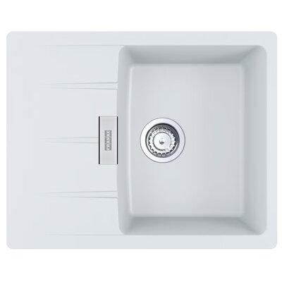 Franke Centro CNG 611-62 GSC Zlewozmywak granitowy jednokomorowy 62x50 cm biały polarny 114.0687.312