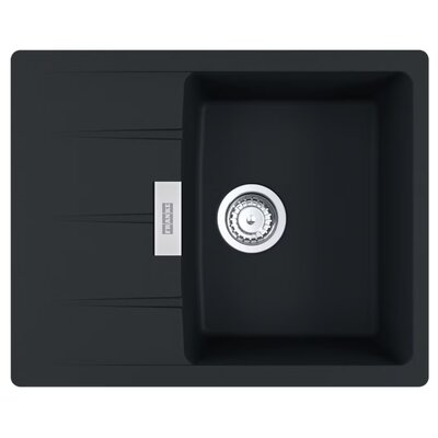 Franke Centro CNG 611-62 GSC Zlewozmywak granitowy jednokomorowy 62x50 cm czarny mat 114.0687.313