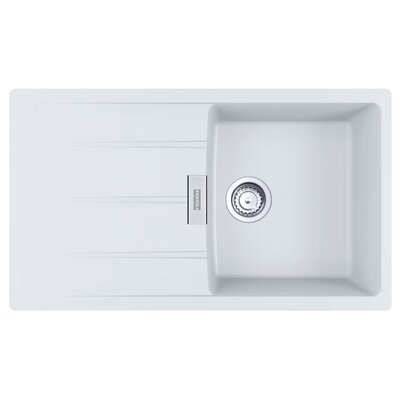 Franke Centro CNG 611-86 GSC Zlewozmywak granitowy jednokomorowy 86x50 cm biały polarny 114.0687.327
