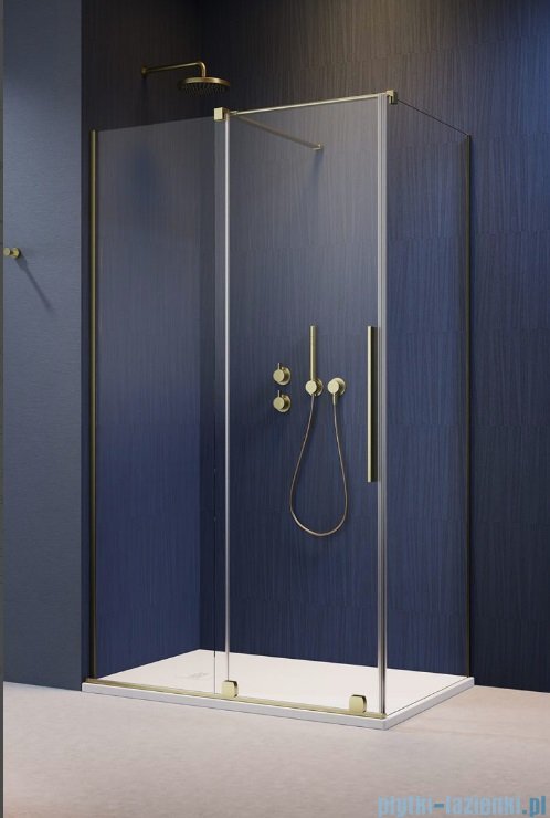 Radaway Furo Kdj Brushed Gold kabina 120x80cm lewa szczotkowane złoto 10104622-99-01L/10110580-01-01/10113080-01-01