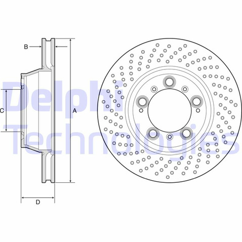 Tarcza hamulcowa DELPHI BG9225C