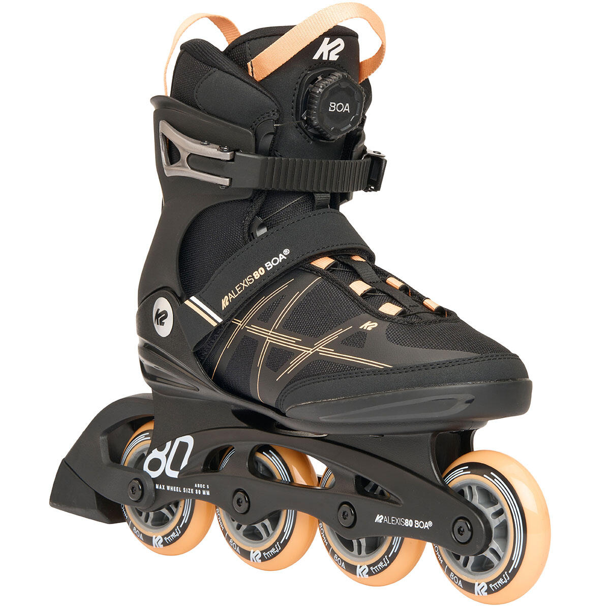 Rolki damskie K2 Alexis 80 Boa black/orange