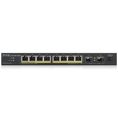 Zyxel Przełącznik GS1100-10HP-EU0102F 120W PoE 8xGigabit 2xFiber Uplilk Switch GS1100-10HP-EU0102F