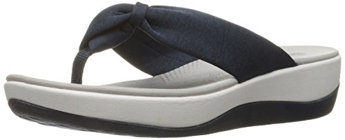 Clarks Klapki damskie Arla Glison, Tkanina niebieski wrzosowy, 41 EU
