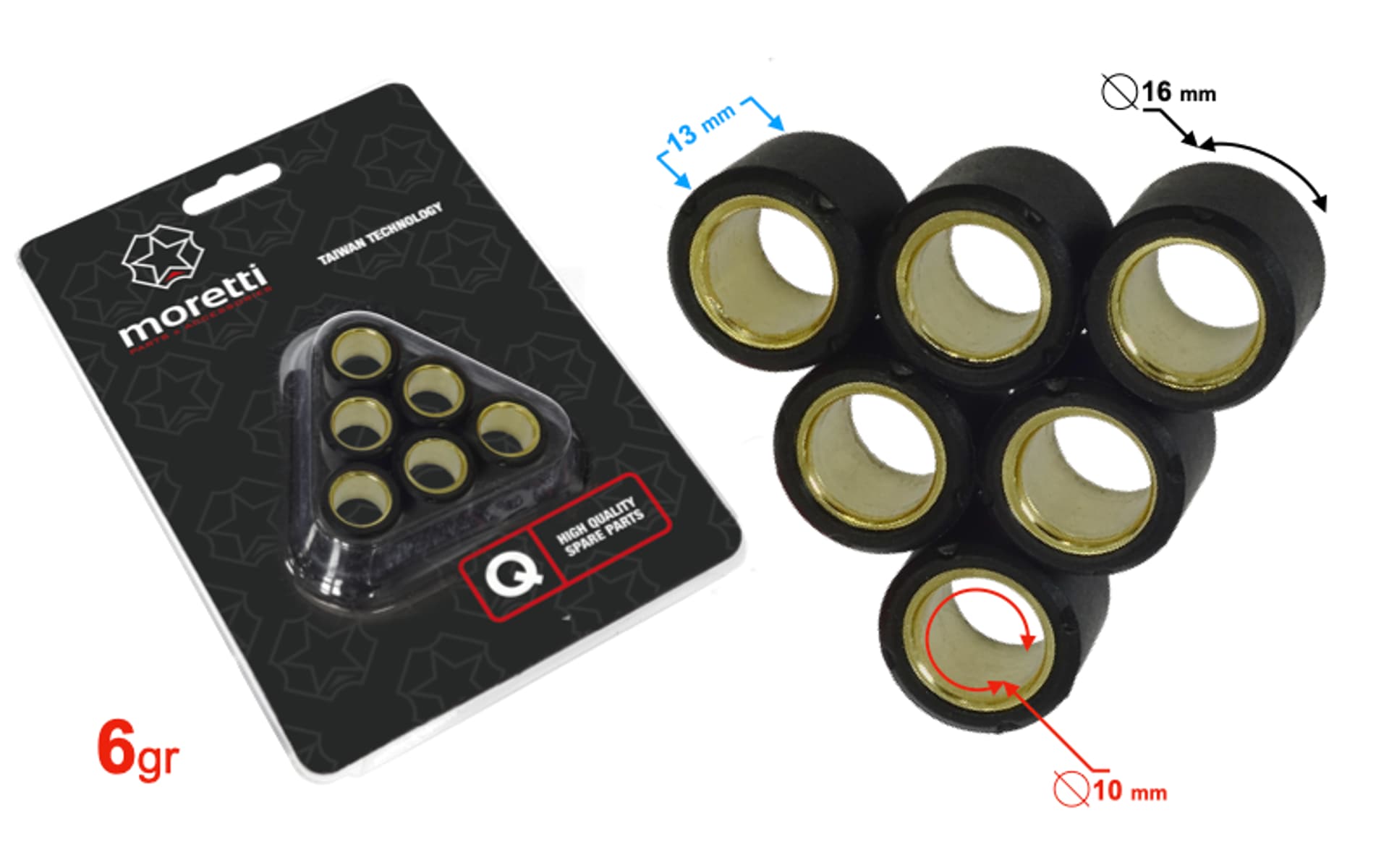 Rolki wariatora SKUTER 50 4T 6,0