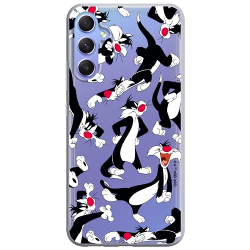 ERT GROUP etui na telefon Samsung A34 5G, case oryginalny i oficjalnie licencjonowany przez Looney Tunes, wzór Sylvester 006, optymalnie dopasowane, plecki z TPU częściowo przeźroczyste