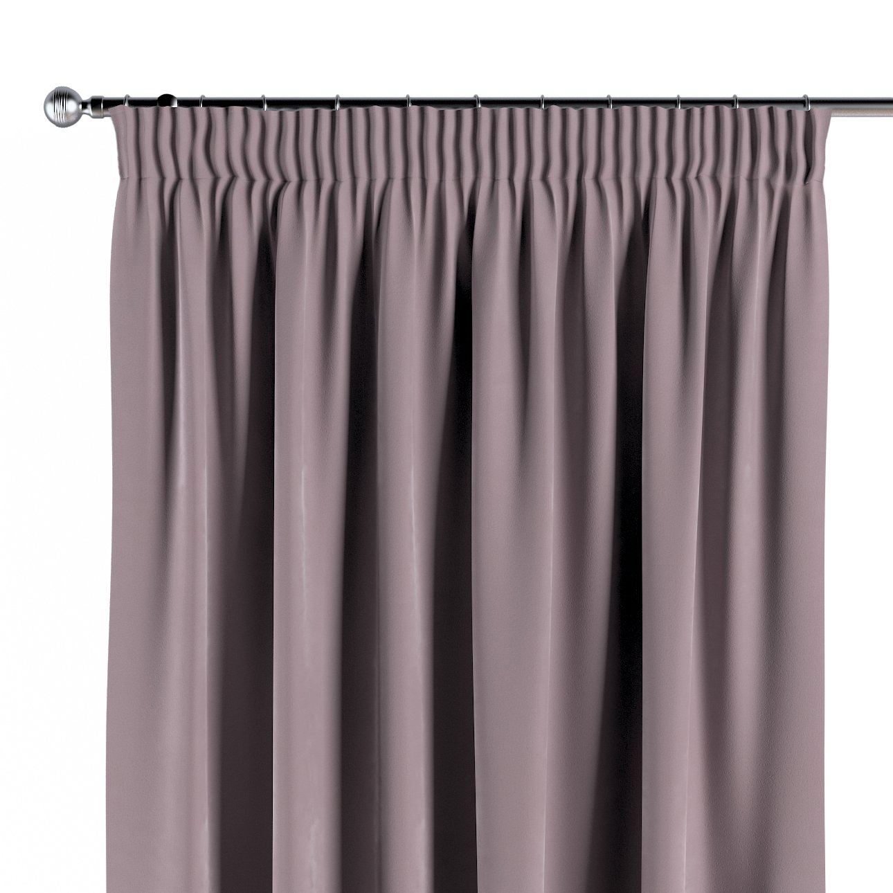 Dekoria Zasłona na taśmie marszczącej 1 szt. zgaszony róż 1szt 130 × 260 cm Velvet 300-704-14