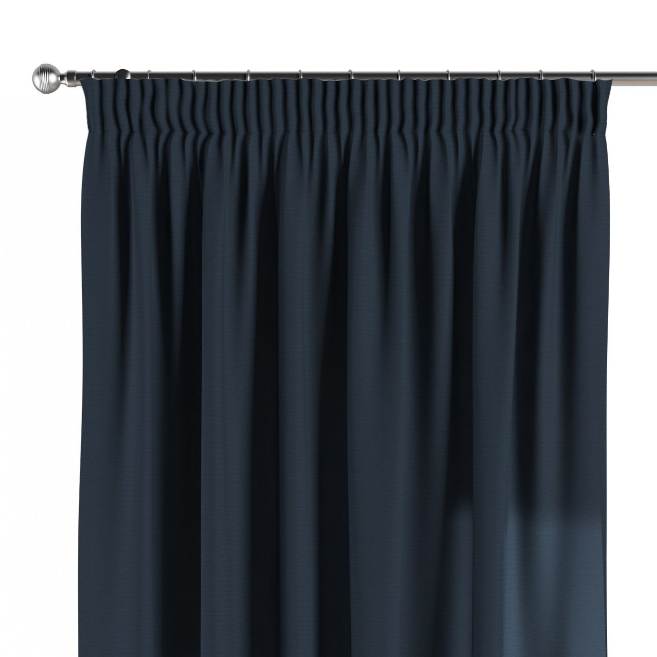 Dekoria Zasłona na taśmie marszczącej 1 szt. granatowy 1szt 130 × 260 cm Quadro 300-136-04