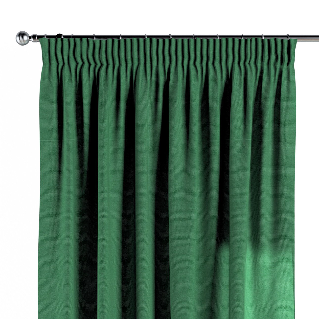 Dekoria Zasłona na taśmie marszczącej 1 szt. butelkowa zieleń 1szt 130 × 260 cm Loneta 300-133-18