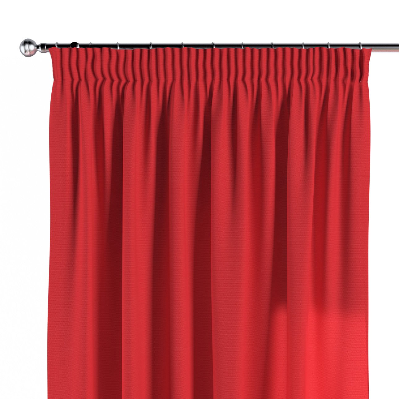 Dekoria Zasłona na taśmie marszczącej 1 szt. czerwony 1szt 130 × 260 cm Loneta 300-133-43