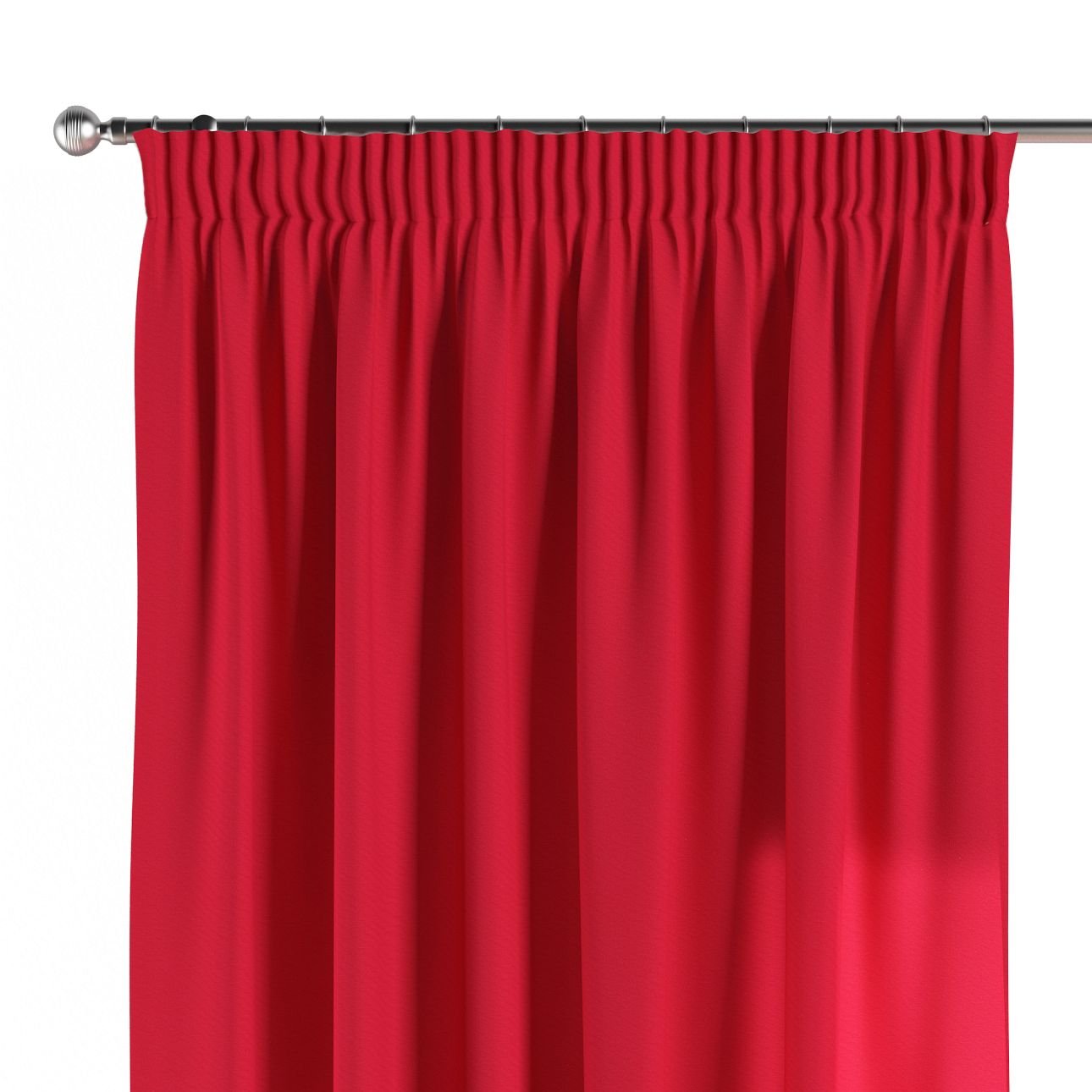 Dekoria Zasłona na taśmie marszczącej 1 szt. czerwony 1szt 130 × 260 cm Quadro 300-136-19