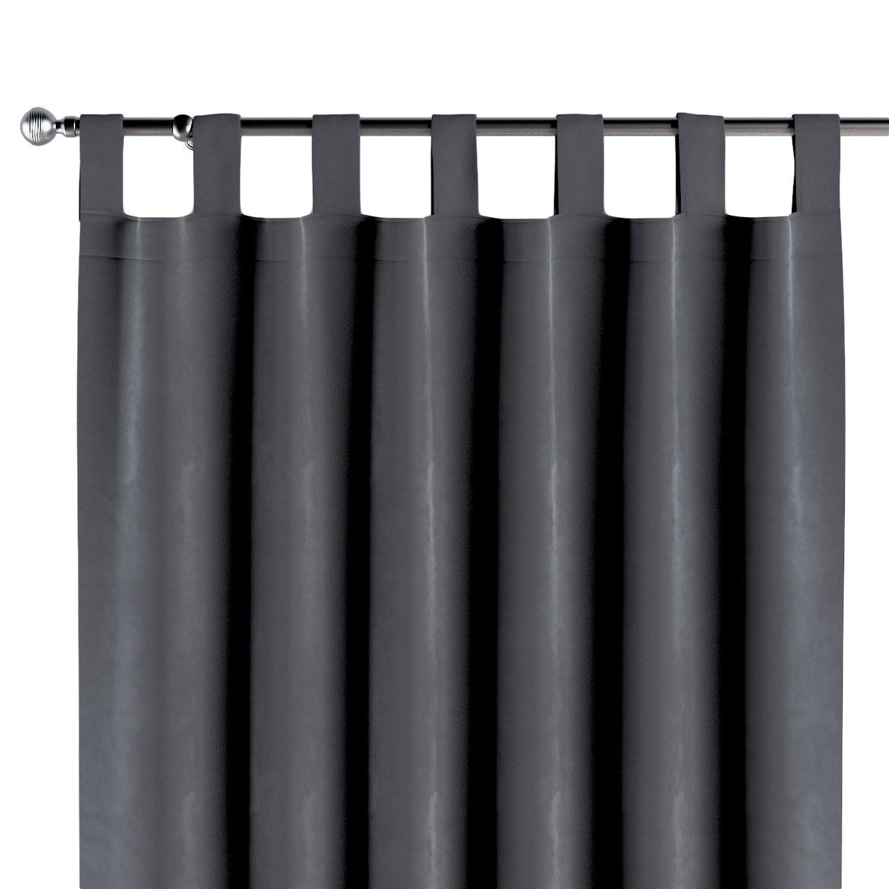 Dekoria Zasłona na szelkach 1 szt. grafitowy szary 1szt 130 × 260 cm Velvet 310-704-12