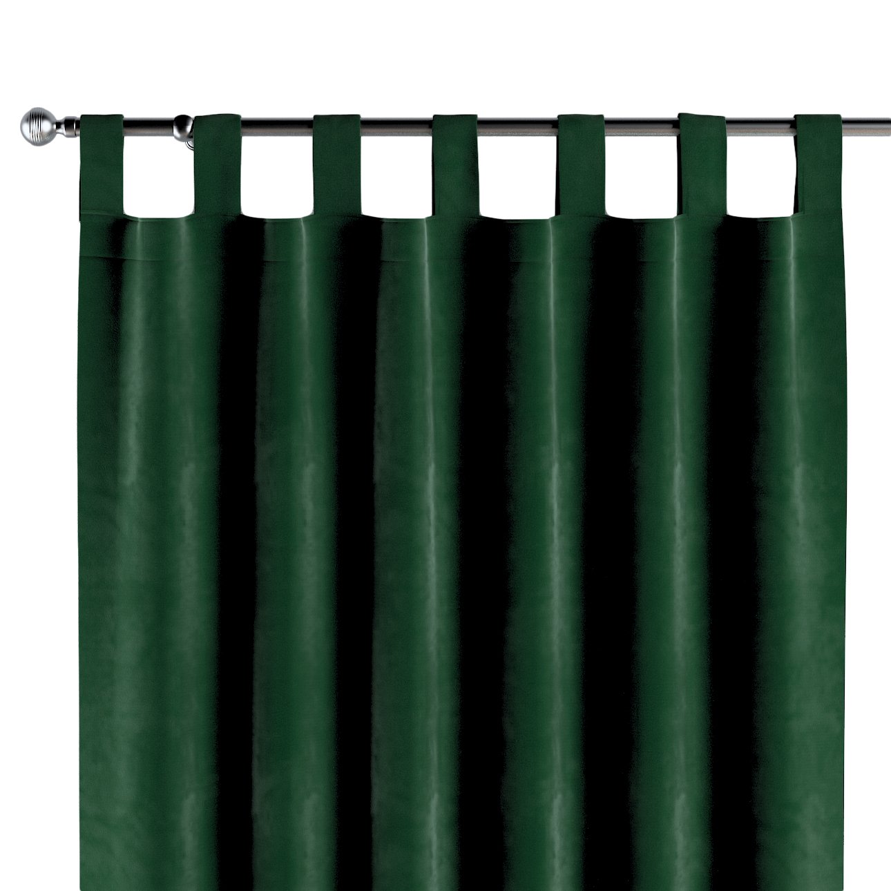 Dekoria Zasłona na szelkach 1 szt. butelkowa zieleń 1szt 130 × 260 cm Velvet 310-704-13