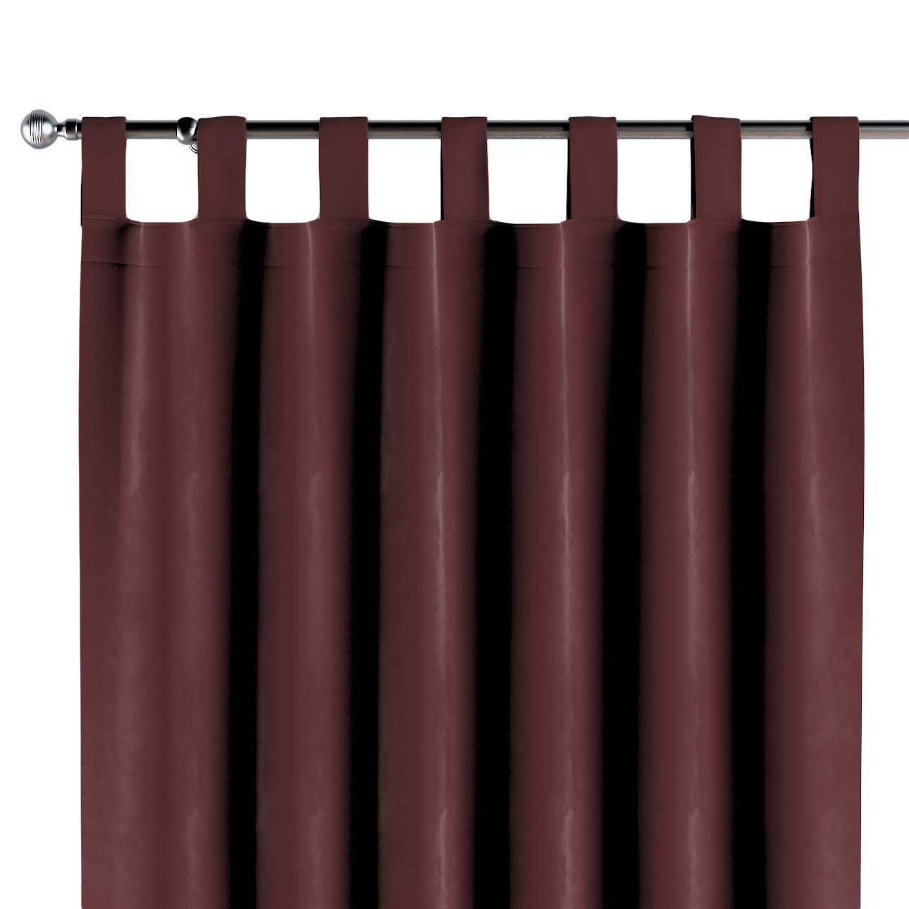 Dekoria Zasłona na szelkach 1 szt. bordowy 1szt 130 × 260 cm Velvet 310-704-26