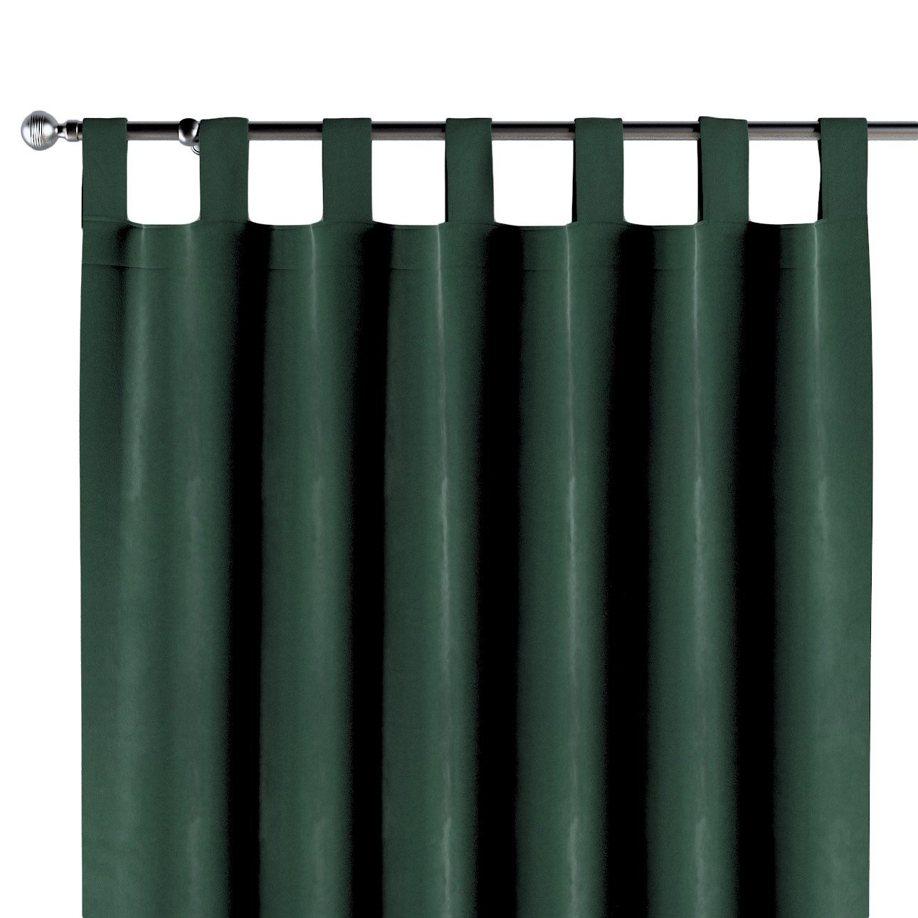Dekoria Zasłona na szelkach 1 szt. ciemny zielony 1szt 130 × 260 cm Velvet 310-704-25