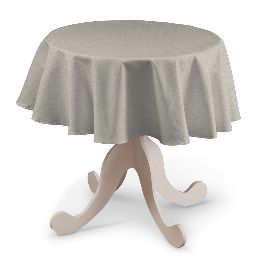 Dekoria Obrus okrągły naturalny len 135 cm Linen 415-392-05