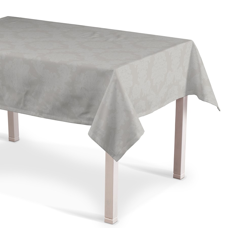 Dekoria Obrus prostokątny jasny popiel 130 × 130 cm Damasco 420-613-81