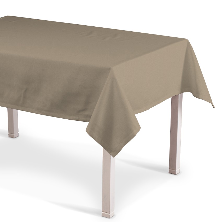 Dekoria prostokątny obrus na stół 130x130 cm dekoracja stołu jasnobrązowy 420-136-09