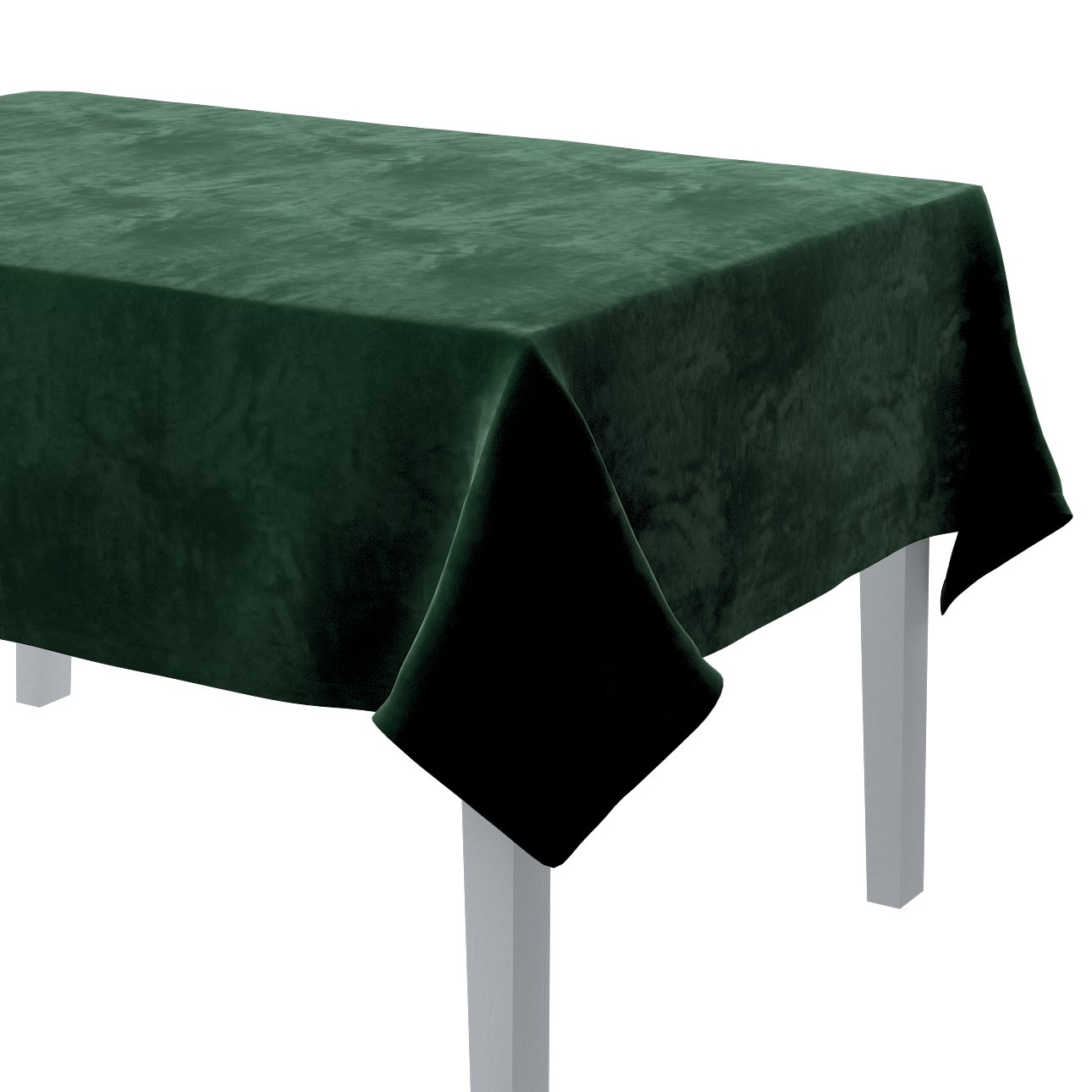 Dekoria Obrus prostokątny butelkowa zieleń 130 × 130 cm Velvet