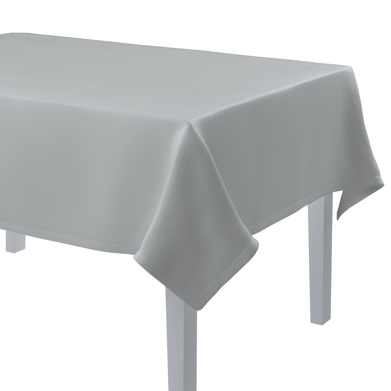 Dekoria Obrus prostokątny gołębi srebrny z połyskiem 130 × 130 cm Damasco 420-141-77