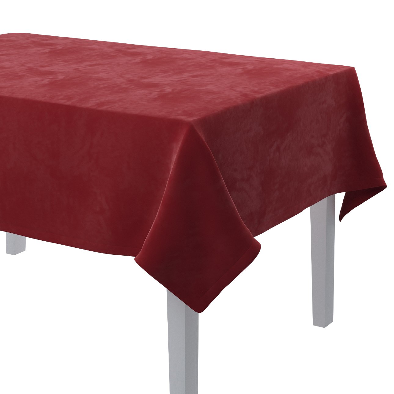 Dekoria Obrus prostokątny intensywna czerwień 130 × 130 cm Velvet