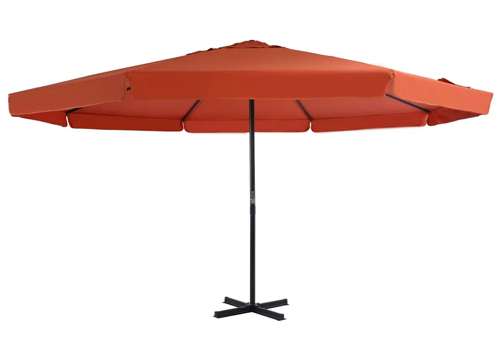 Okrągły w kolorze parasol ogrodowy terakoty D7-L05