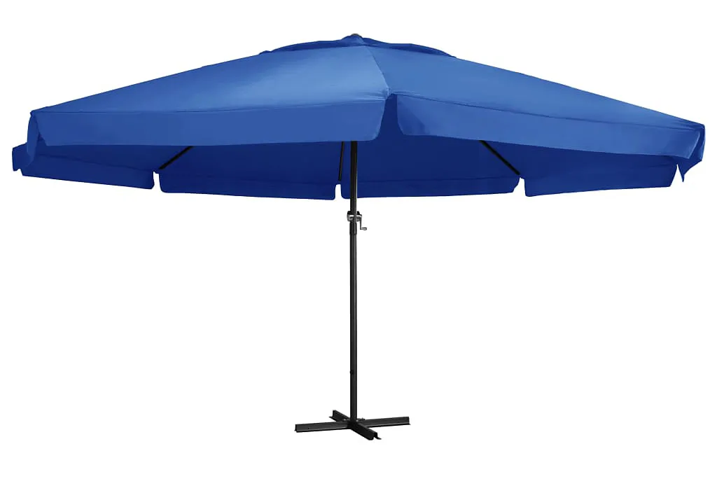 Lazurowy parasol ogrodowy z podstawą F4-T03