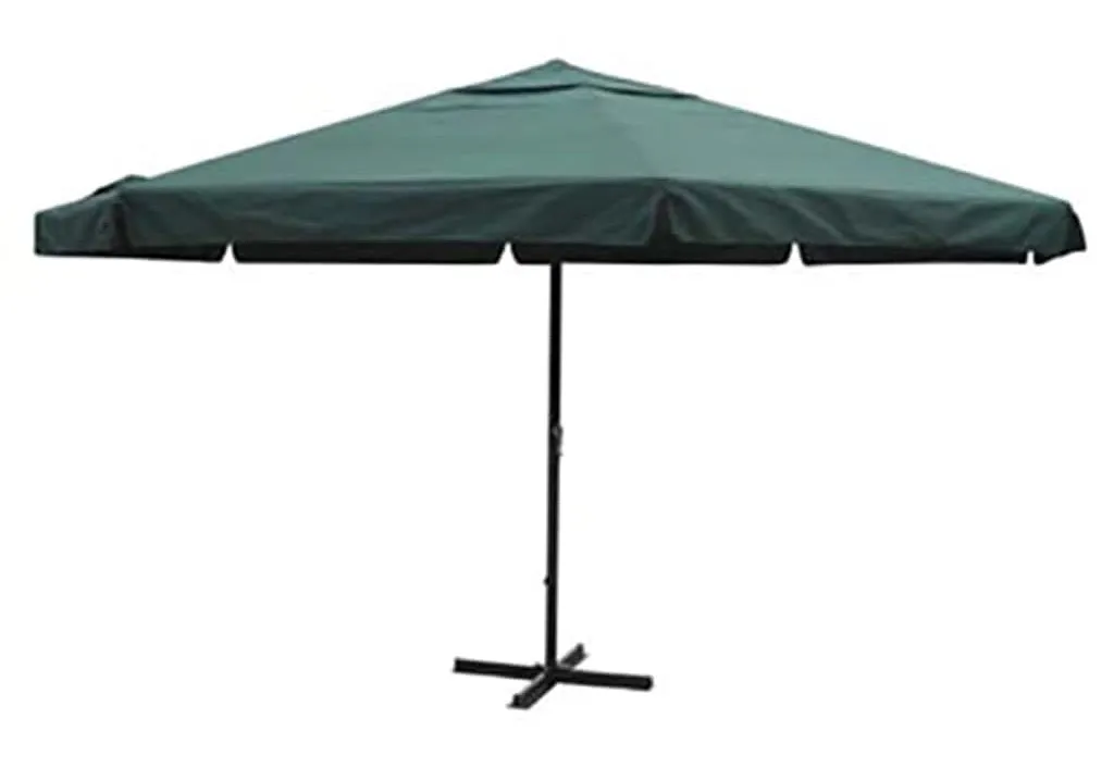 Zielony aluminiowy parasol z podstawą S8-D38