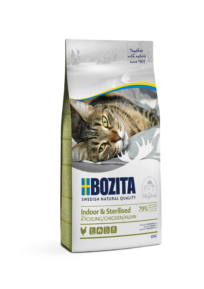 BOZITA Feline Indoor Sterilised 10kg + niespodzianka dla kota