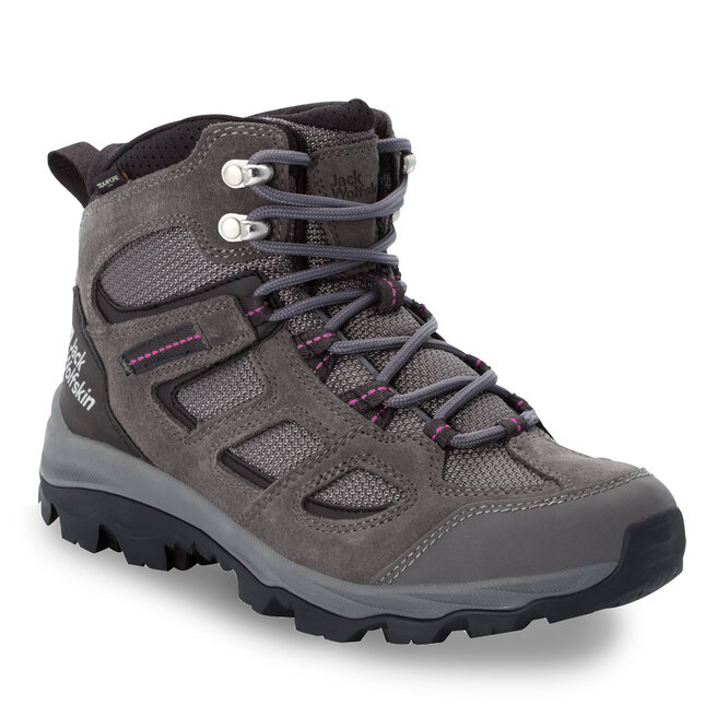 Trekkingi Jack Wolfskin Vojo 3 Texapore Mid W 4042472 Tarmac Grey / Pink