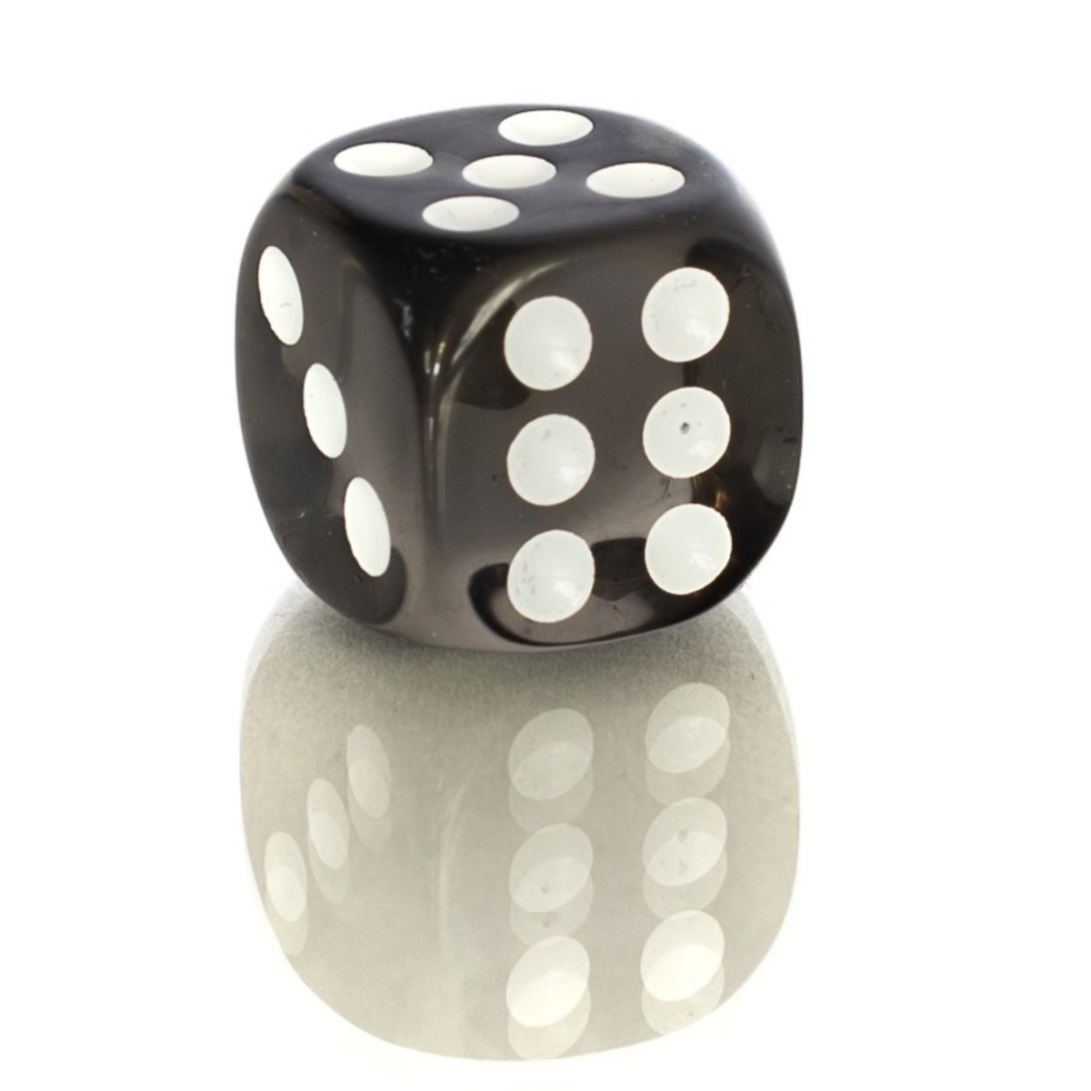 Kostka 1,6 cm RPG Czarna Transparentna Kość Sześciościenna K6