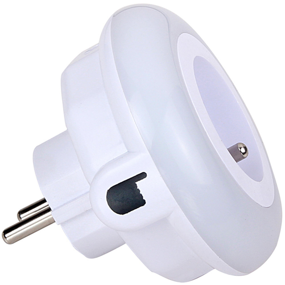 Lampa orientacyjna LED z czujnikiem zmierzchu i gniazdem LED/0,6W/230V