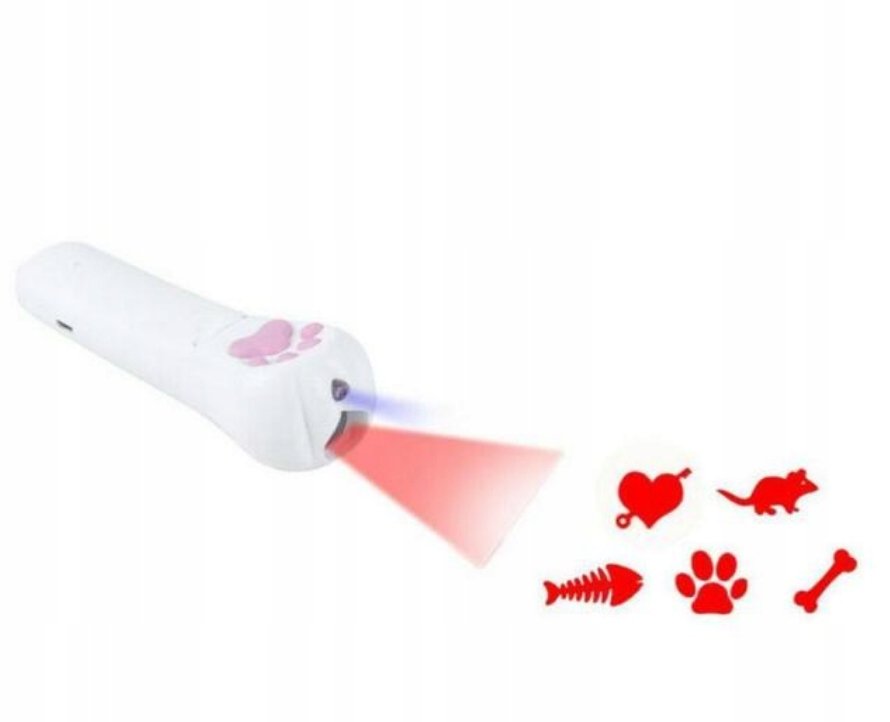 MOCNY LASER ZABAWKA dla KOTA łapka na USB wzory
