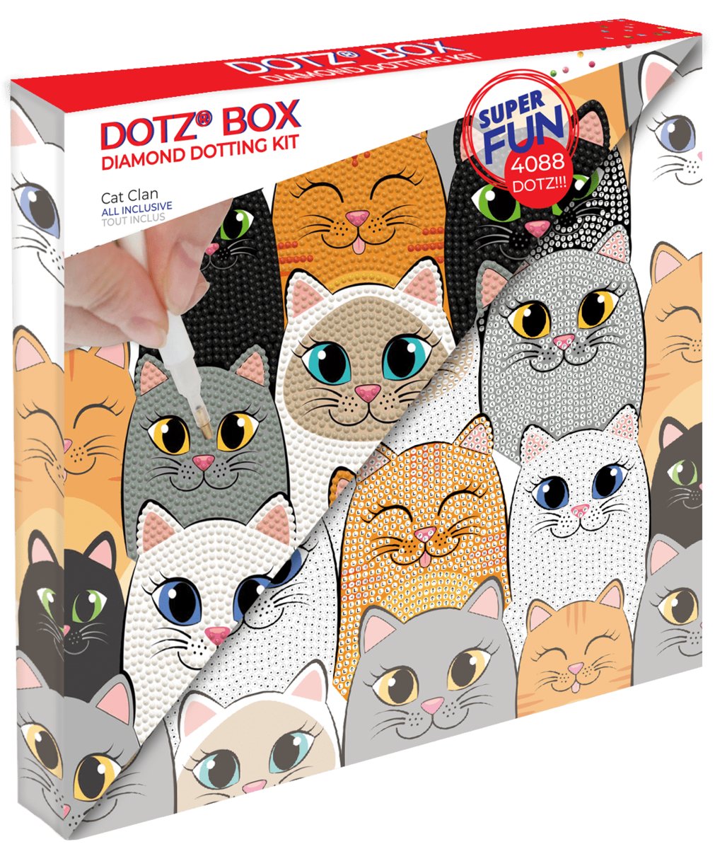 DIAMOND DOTZ, haft diamentowy, zestaw Cat Clan