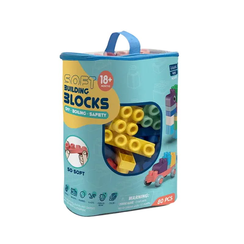 SOFT blocks - miękkie klocki konstrukcyjne 80 elementów