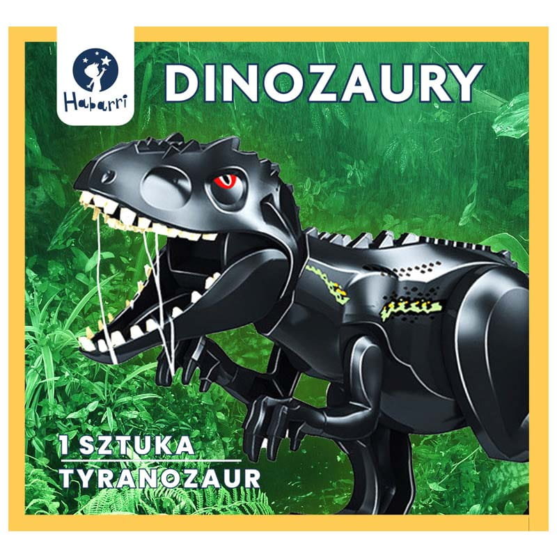 Klocki Dinozaur duży czarny - Tyranozaur