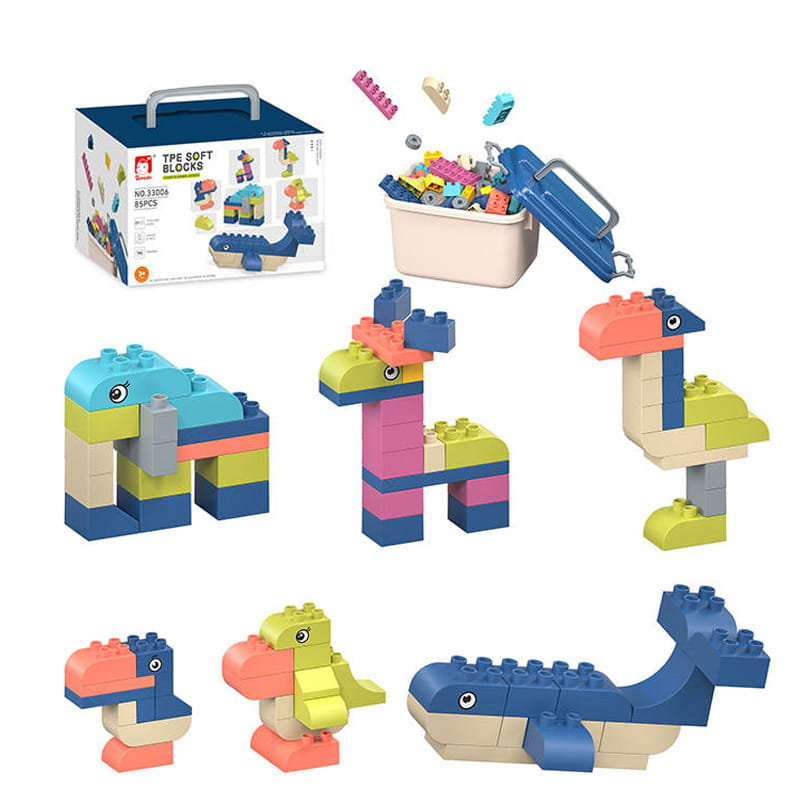 SOFT blocks - miękkie klocki konstrukcyjne 65 elementów