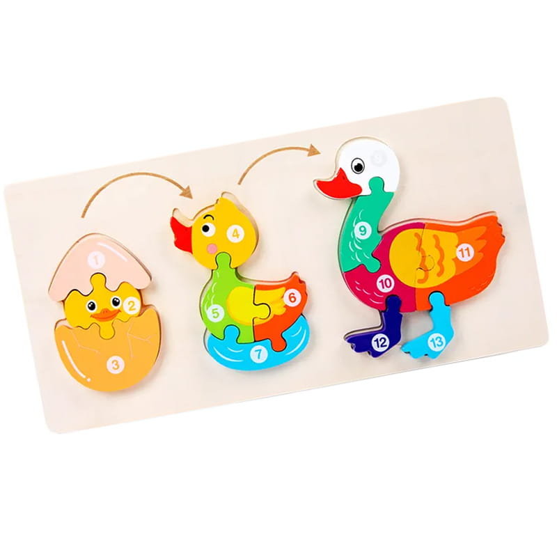 Puzzle drewniane - od Małego do Dużego - Kaczusia