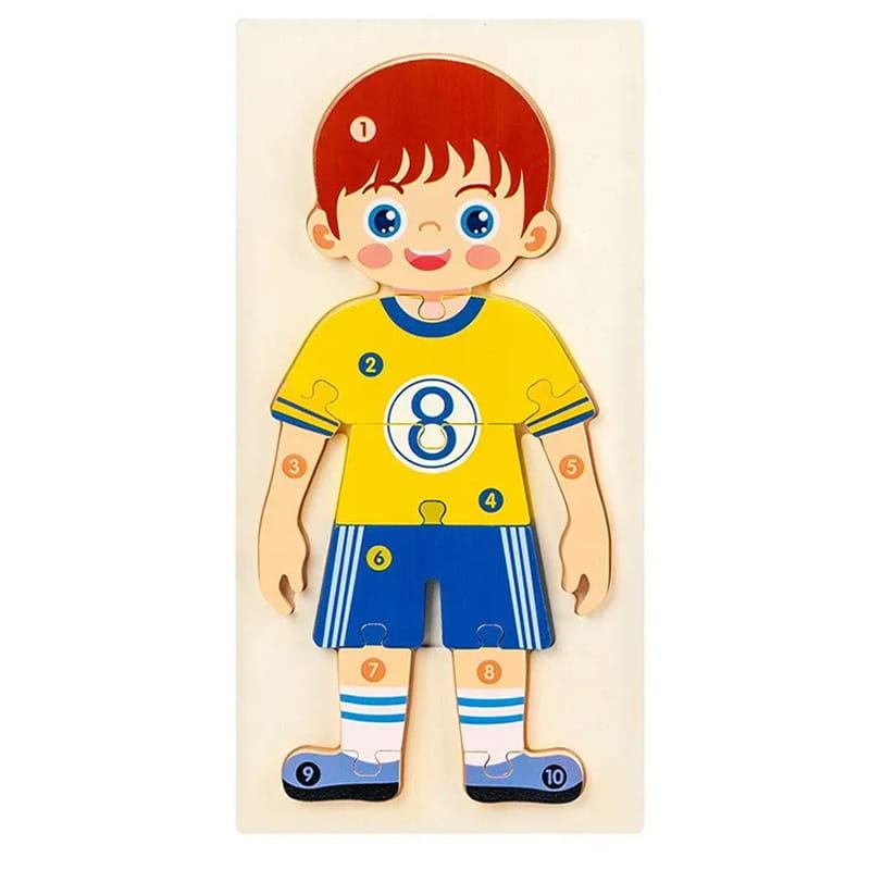 Puzzle drewniane - Zawody - Piłkarz