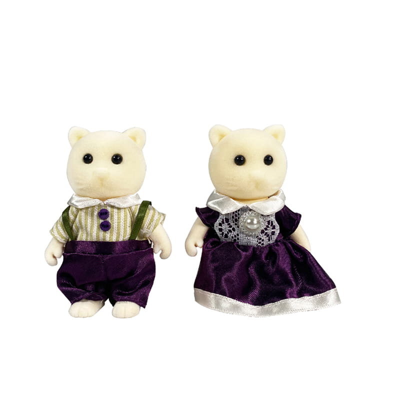 Figurki Stomle Family - Lalki Para białych Kotków