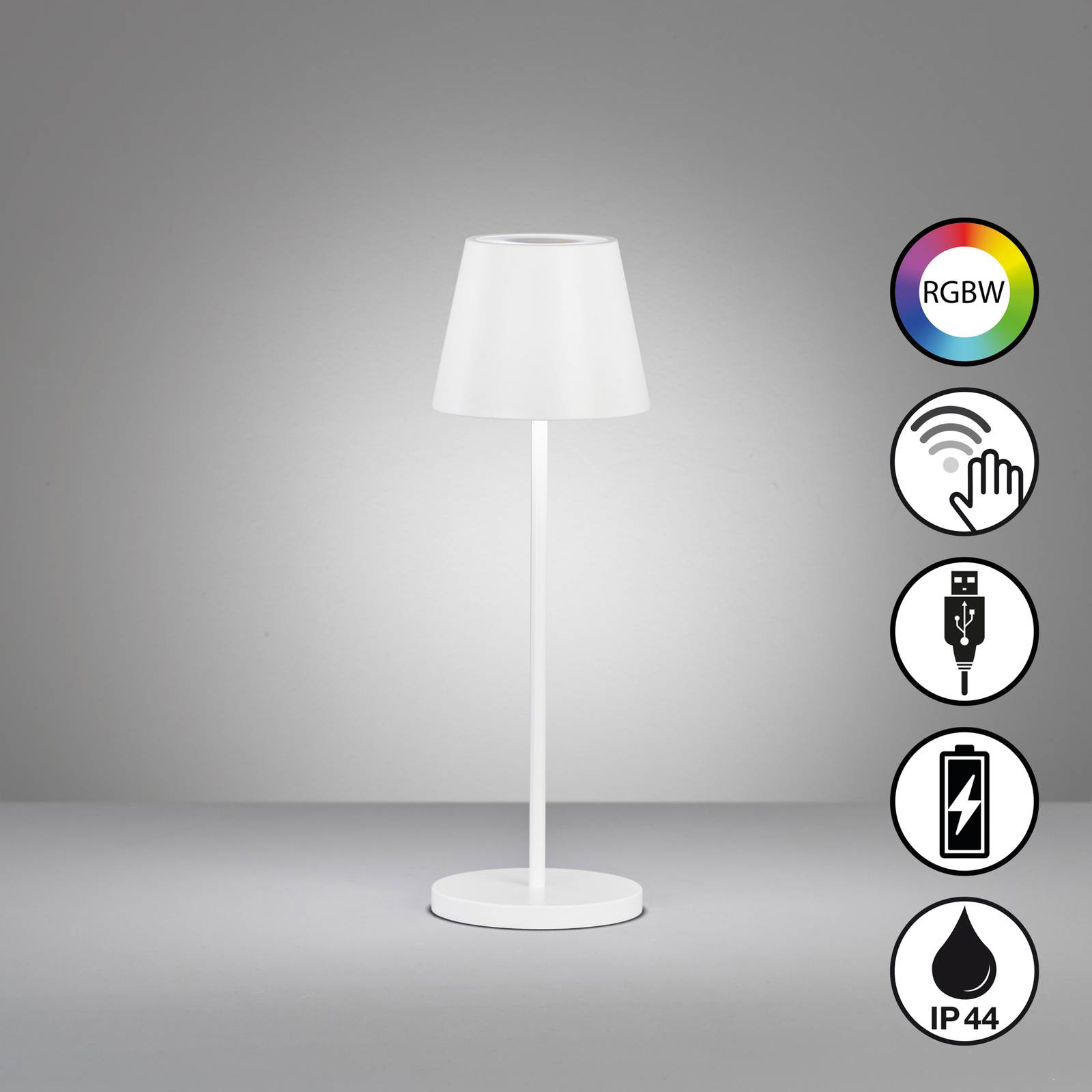 FH Lighting Lampa stołowa LED Cosenza 2.0 wysokość 34cm biała