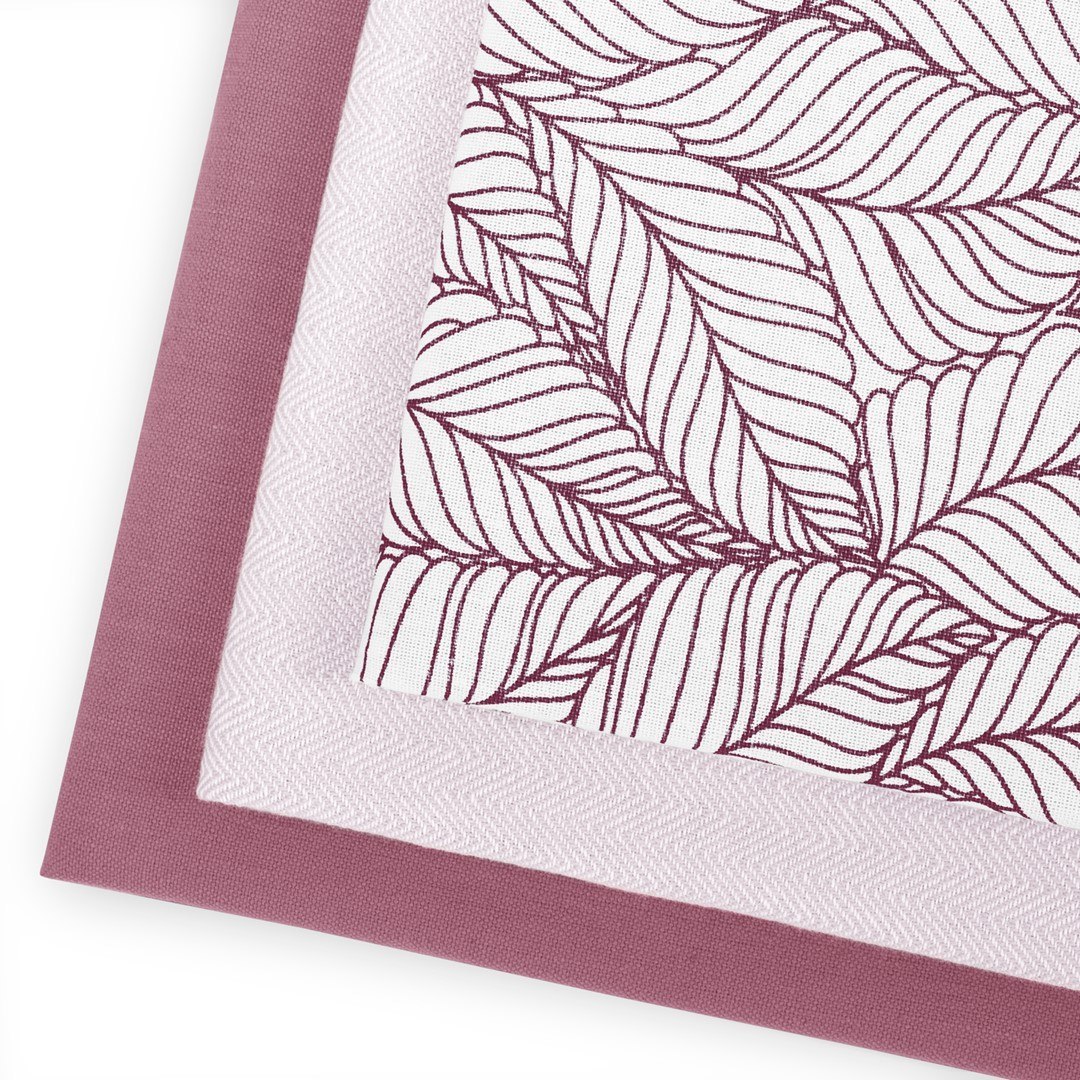 Ręcznik kuchenny LETTY kolor różowy drukowany motyw nowoczesny styl nowoczesny 50x70 ameliahome - KIT/AH/LETTY/MIX/GRAIN/ORCHIDS