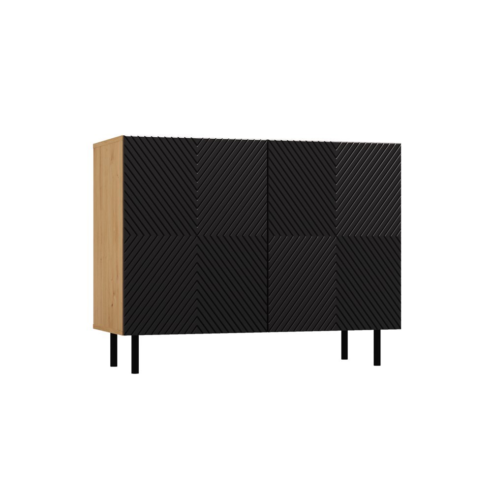KOMODA KAMA 2 DRZWI - ARTISAN/CZERŃ