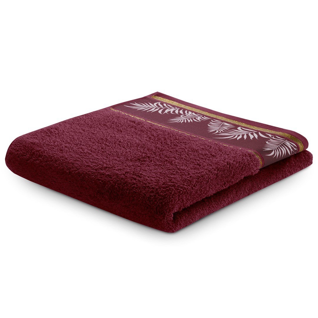 Ręcznik PAVOS kolor czerwony styl klasyczny 70x140 ameliahome - TOWEL/AH/PAVOS/CHERRY/70x140