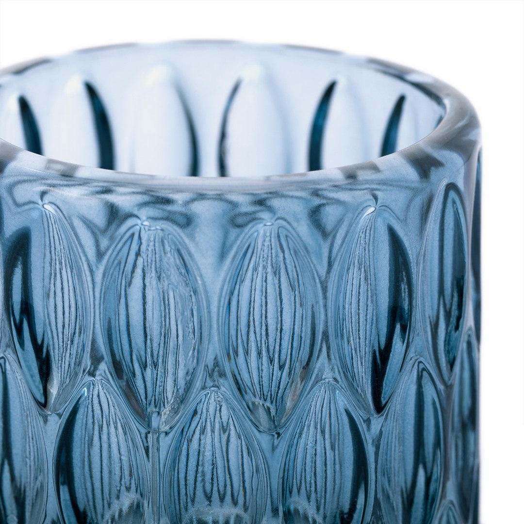 Świecznik VIGO kolor niebieski ameliahome - CANDLEHOLDER/AH/VIGO/NAVY/9X9,5