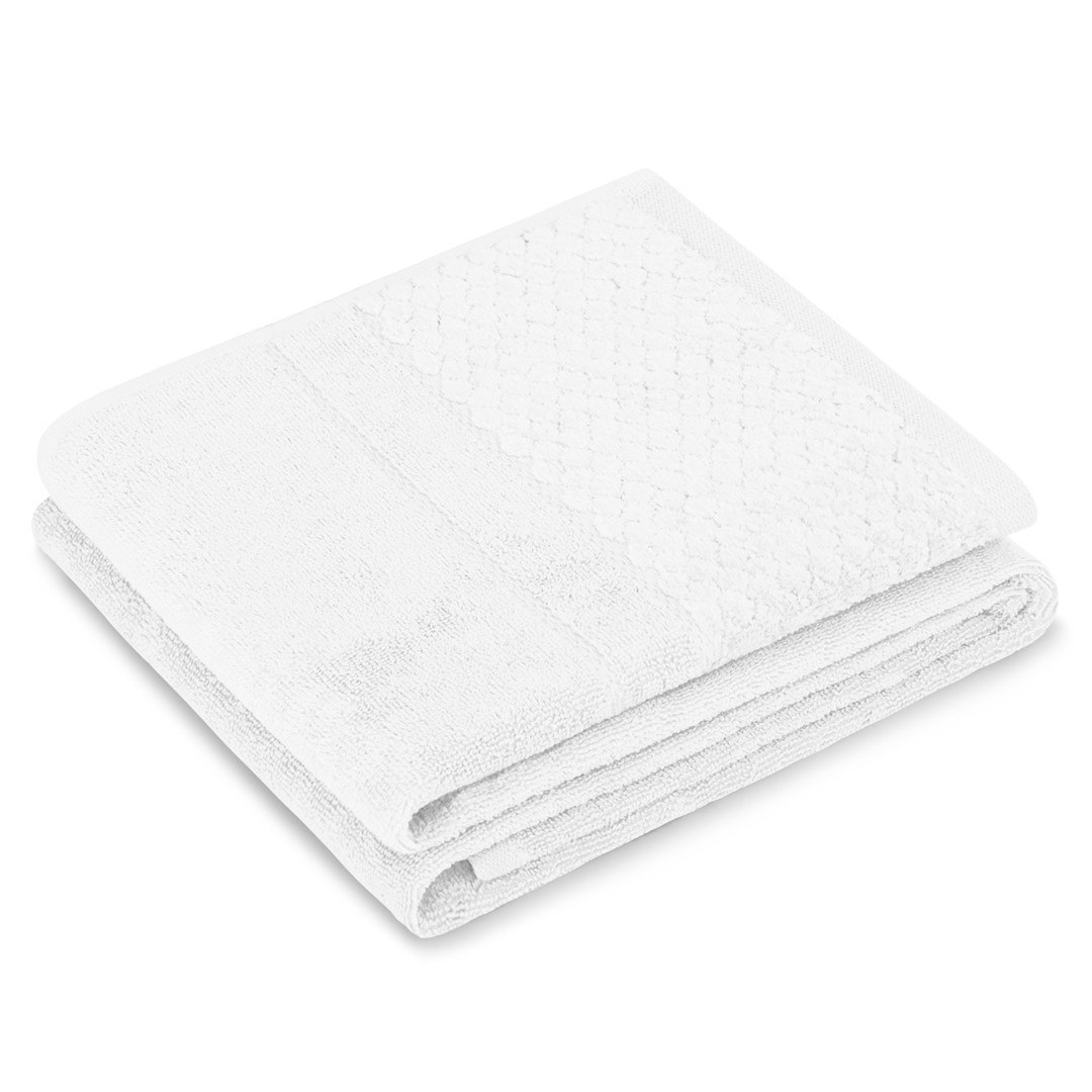 Ręcznik RUBRUM kolor biały styl klasyczny 70x130 ameliahome - TOWEL/AH/RUBRUM/WHITE/70x130