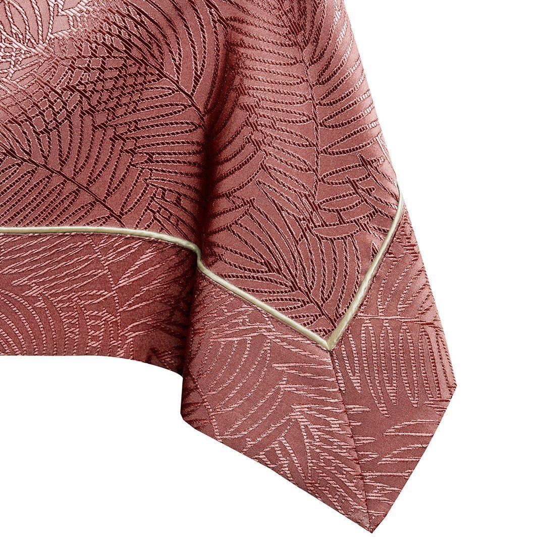 Obrus Gaia Różowy Tłoczony Roślinny 110x110 AmeliaHome - TCLOTH/AH/GAIA/BRD/PPG/OLDROSE/110X110