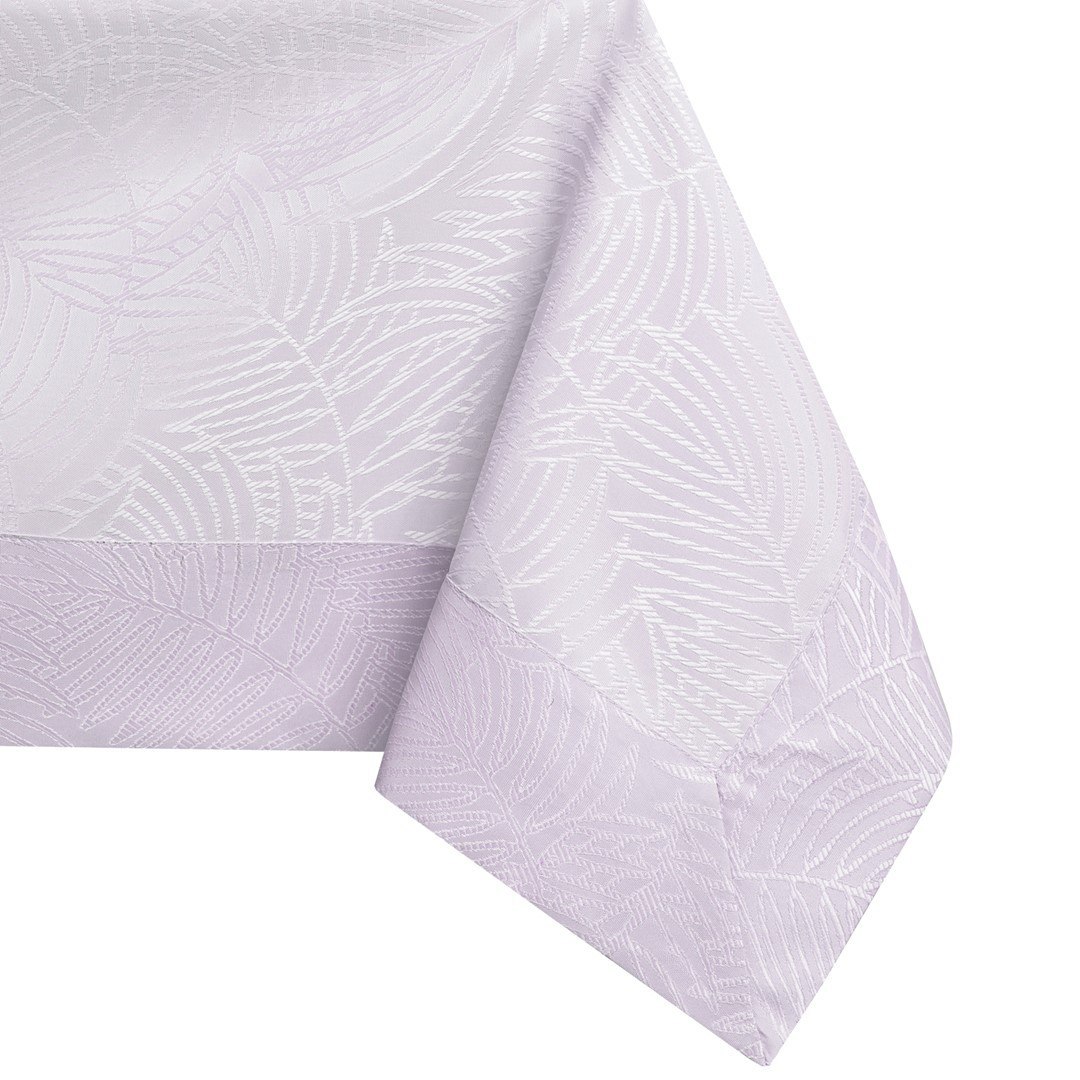 Obrus Gaia Liliowy Tłoczony Roślinny 130x130 AmeliaHome - TCLOTH/AH/GAIA/BRD/LILA/130X130