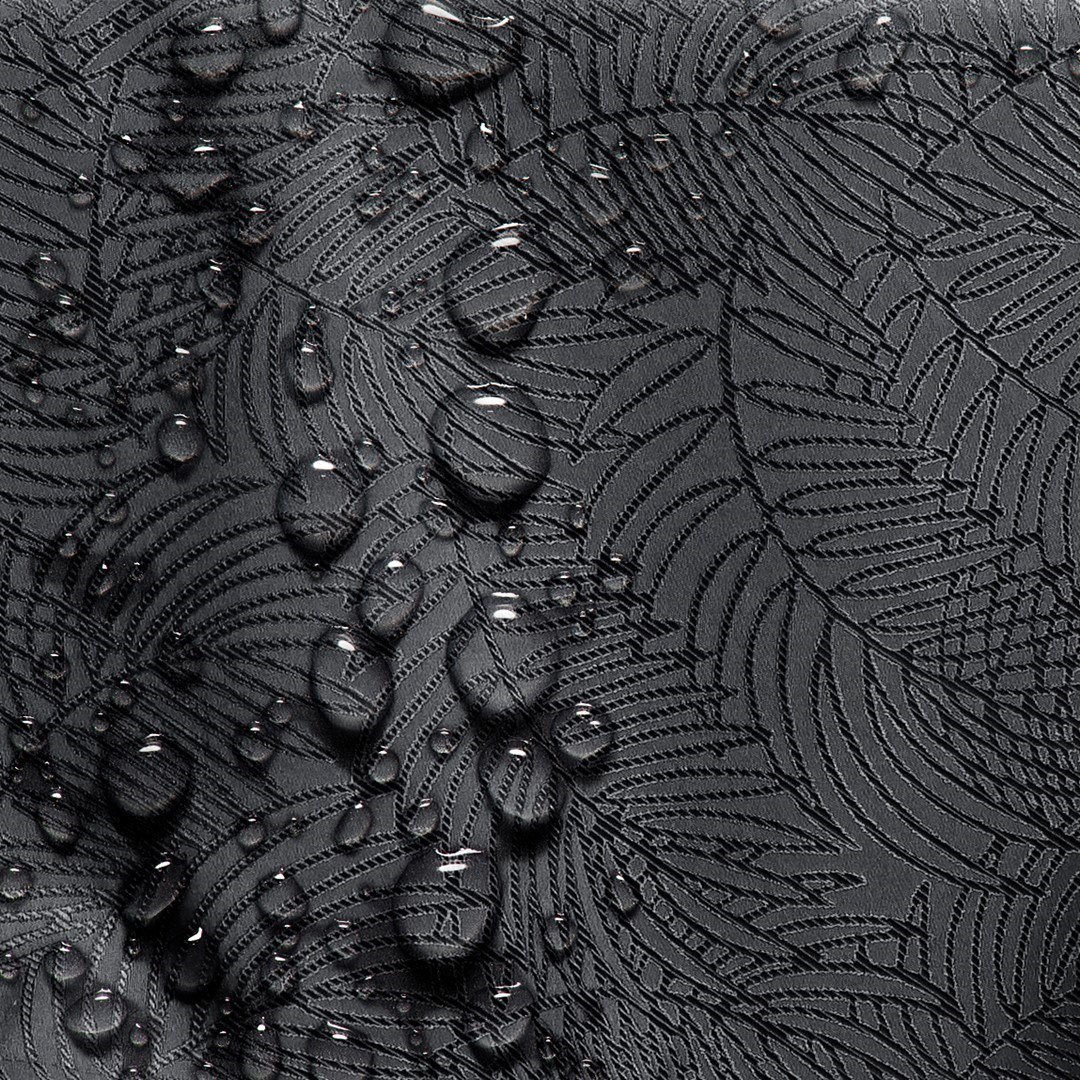 Obrus Gaia Grafitowy Tłoczony Roślinny 40x120 AmeliaHome - TCLOTH/AH/GAIA/HMD/DARKGREY/40X120